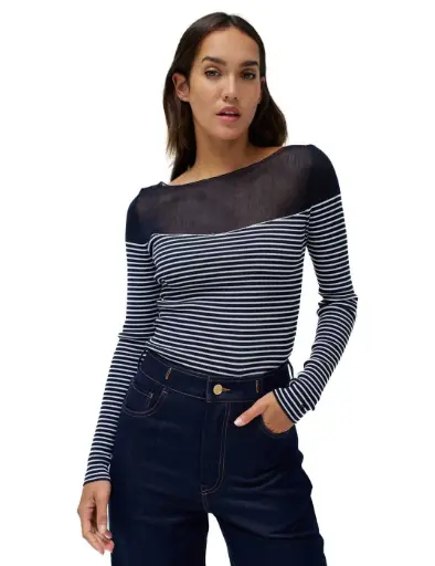 Camiseta manga larga marino